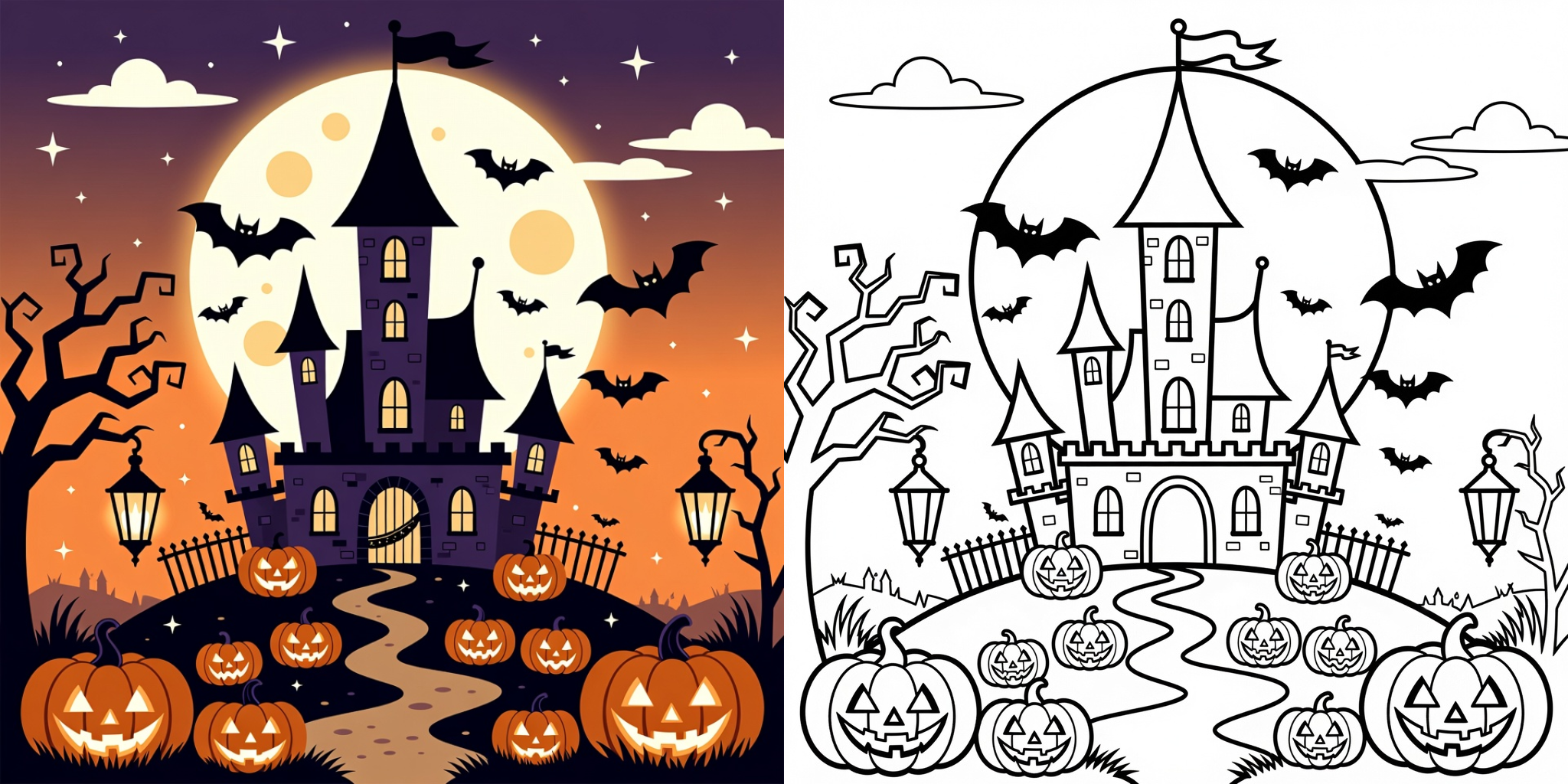 ft - coloriage halloween ft