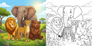 ft - Coloriage Animaux Sauvages ft
