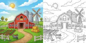 ft - Coloriage Ferme ft