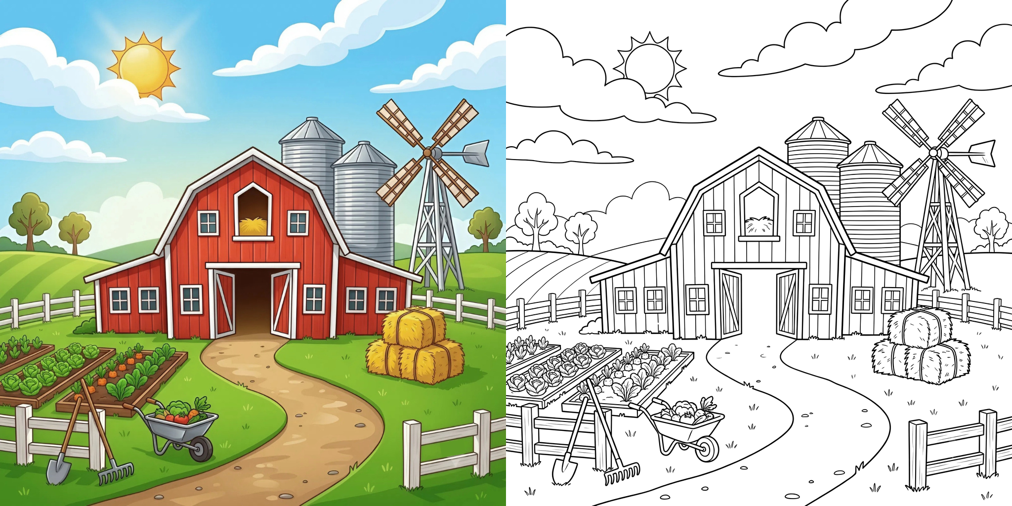 ft - Coloriage Ferme ft