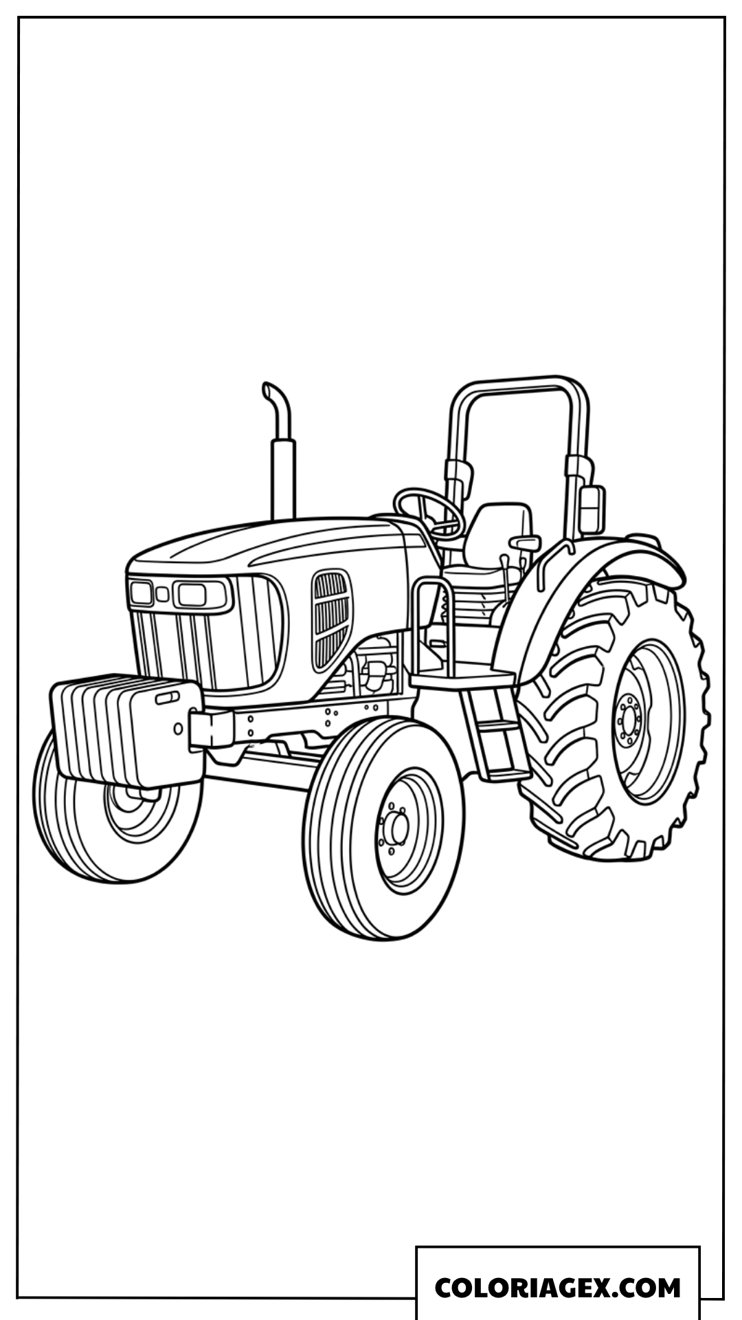 Dessin d'un tracteur agricole moderne