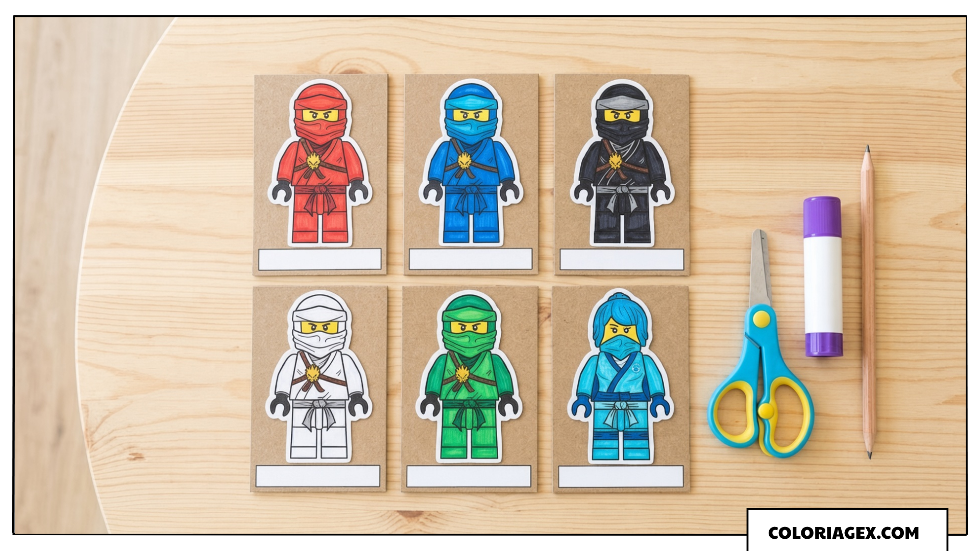 Cartes de ninjas à collectionner à fabriquer