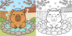 Coloriage Capybara feature