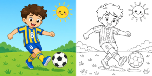 Coloriage Foot feature