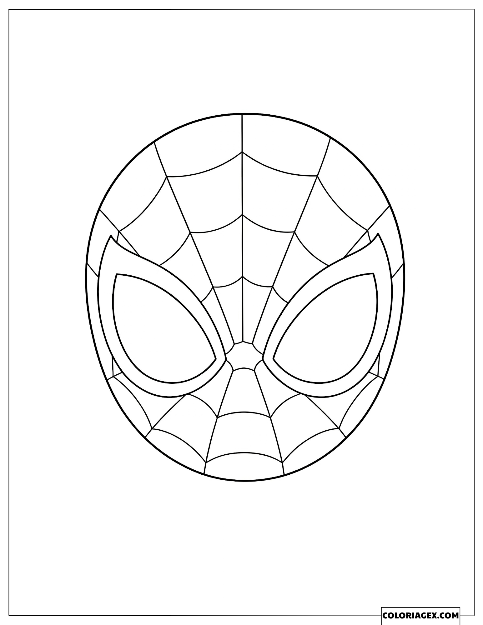 Coloriage Masque de Spiderman