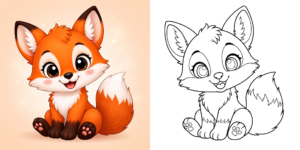 Coloriage Renard feature