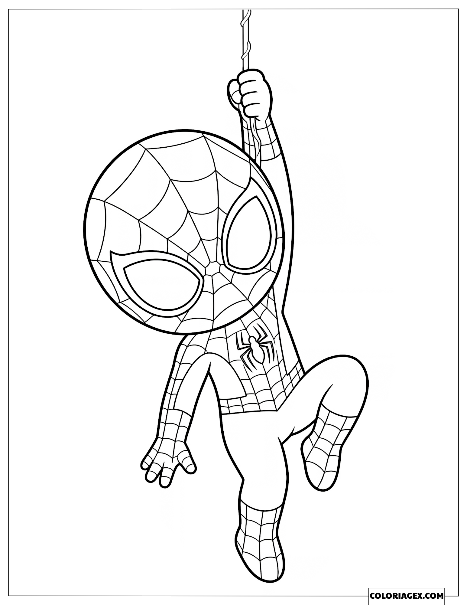 Coloriage Spiderman Acrobate