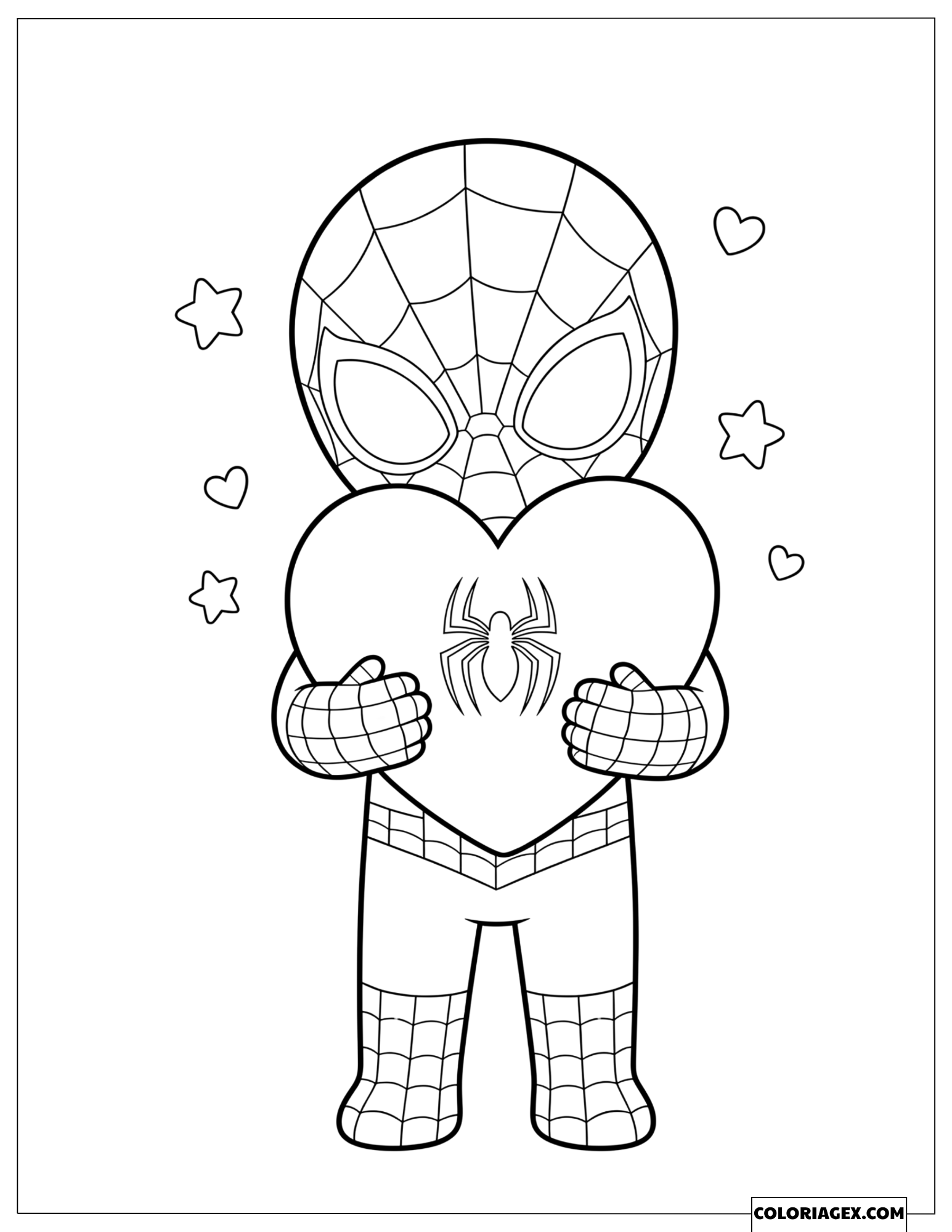 Dessin Spiderman Amour