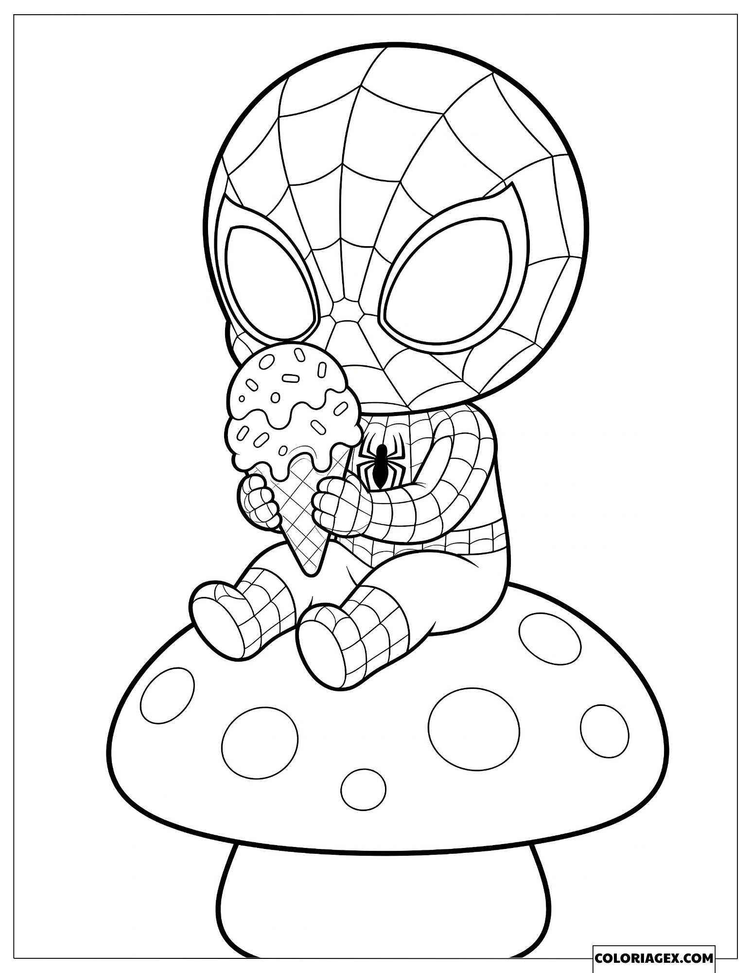 Dessin Spiderman Gourmand