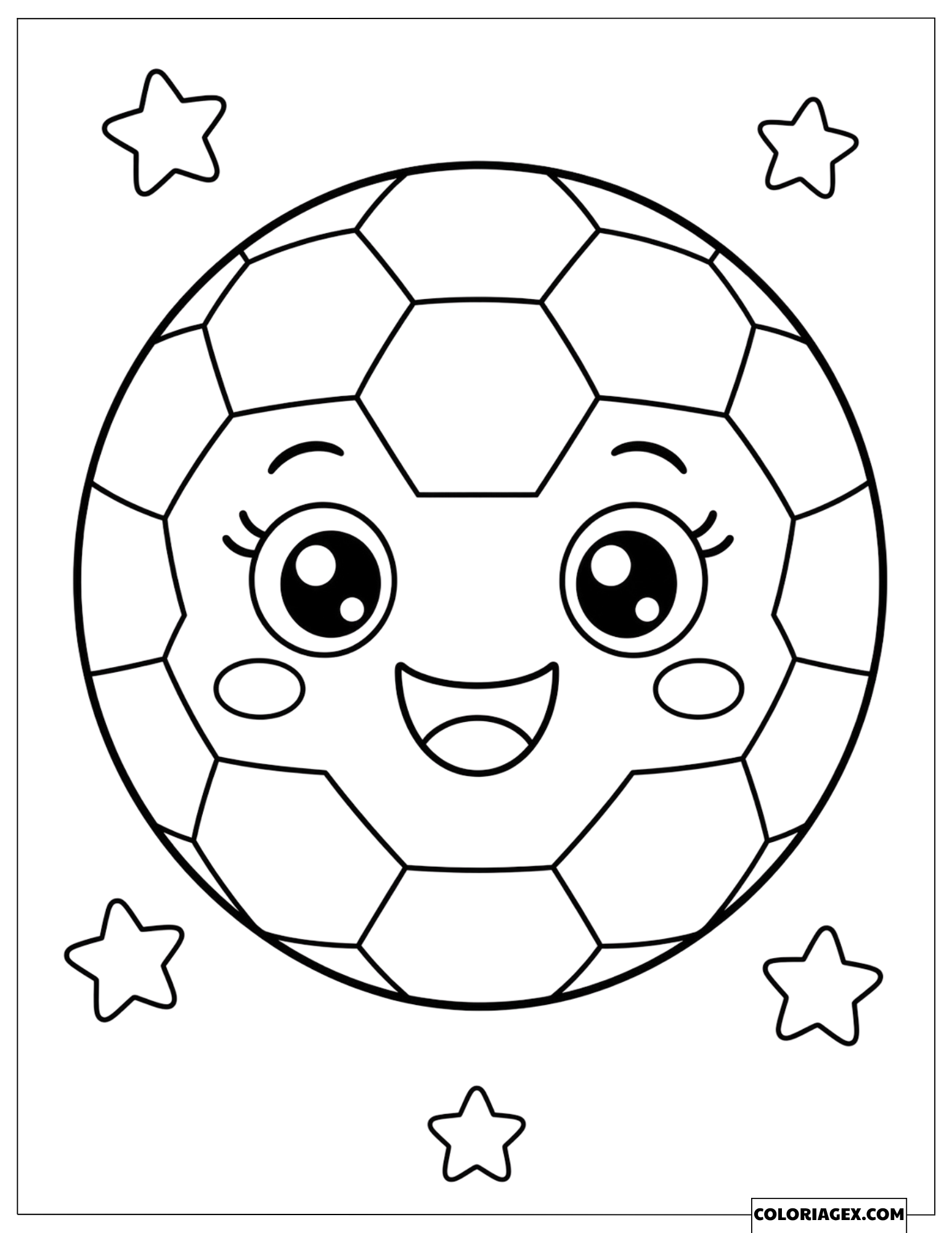 Dessin d'un ballon de football de dessin animé super mignon