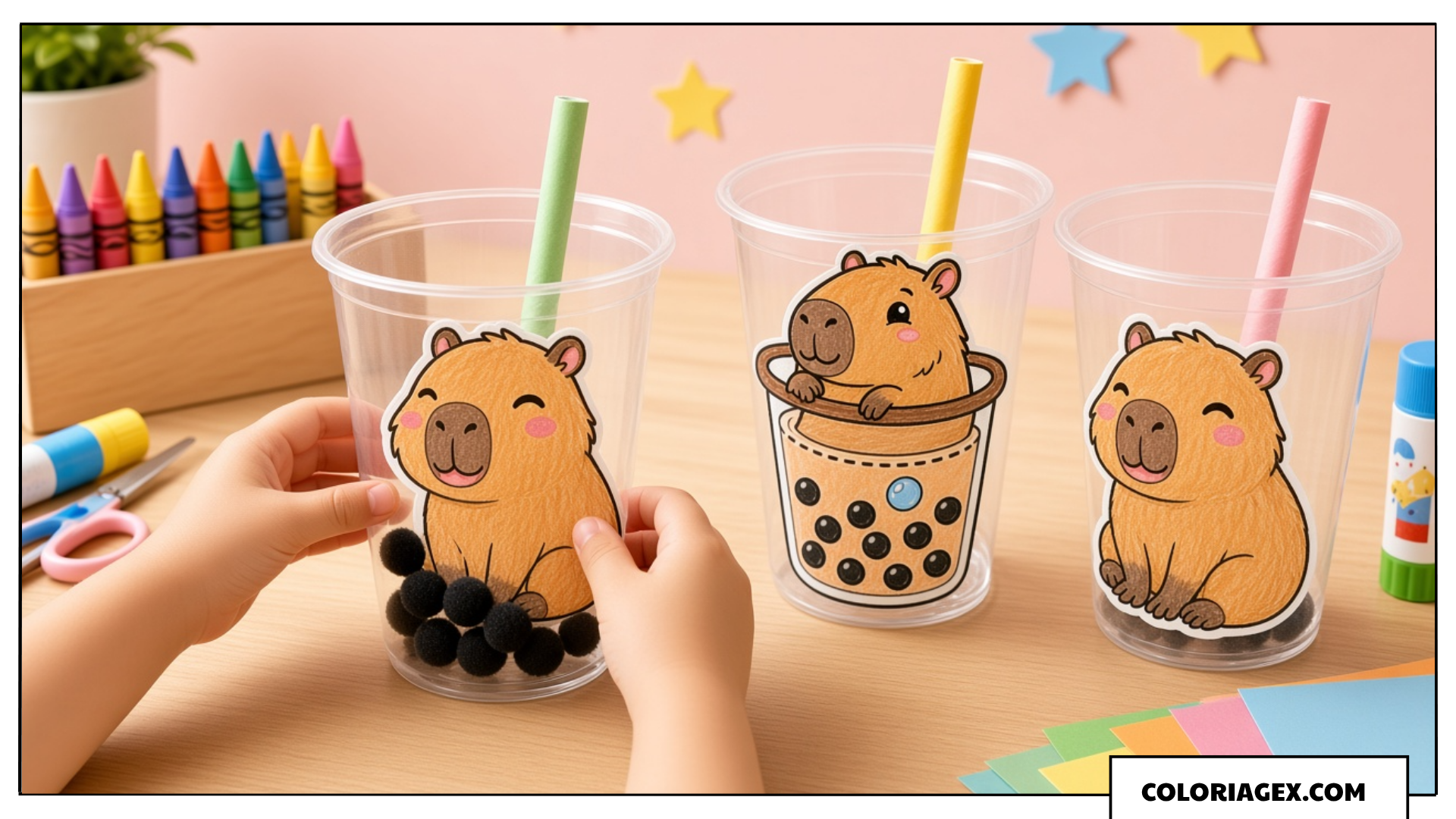 Gobelet Bubble Tea Capybara à Fabriquer
