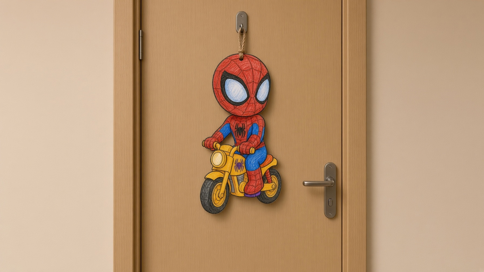 Tutoriel pour fabriquer une pancarte de porte de chambre de super-héros